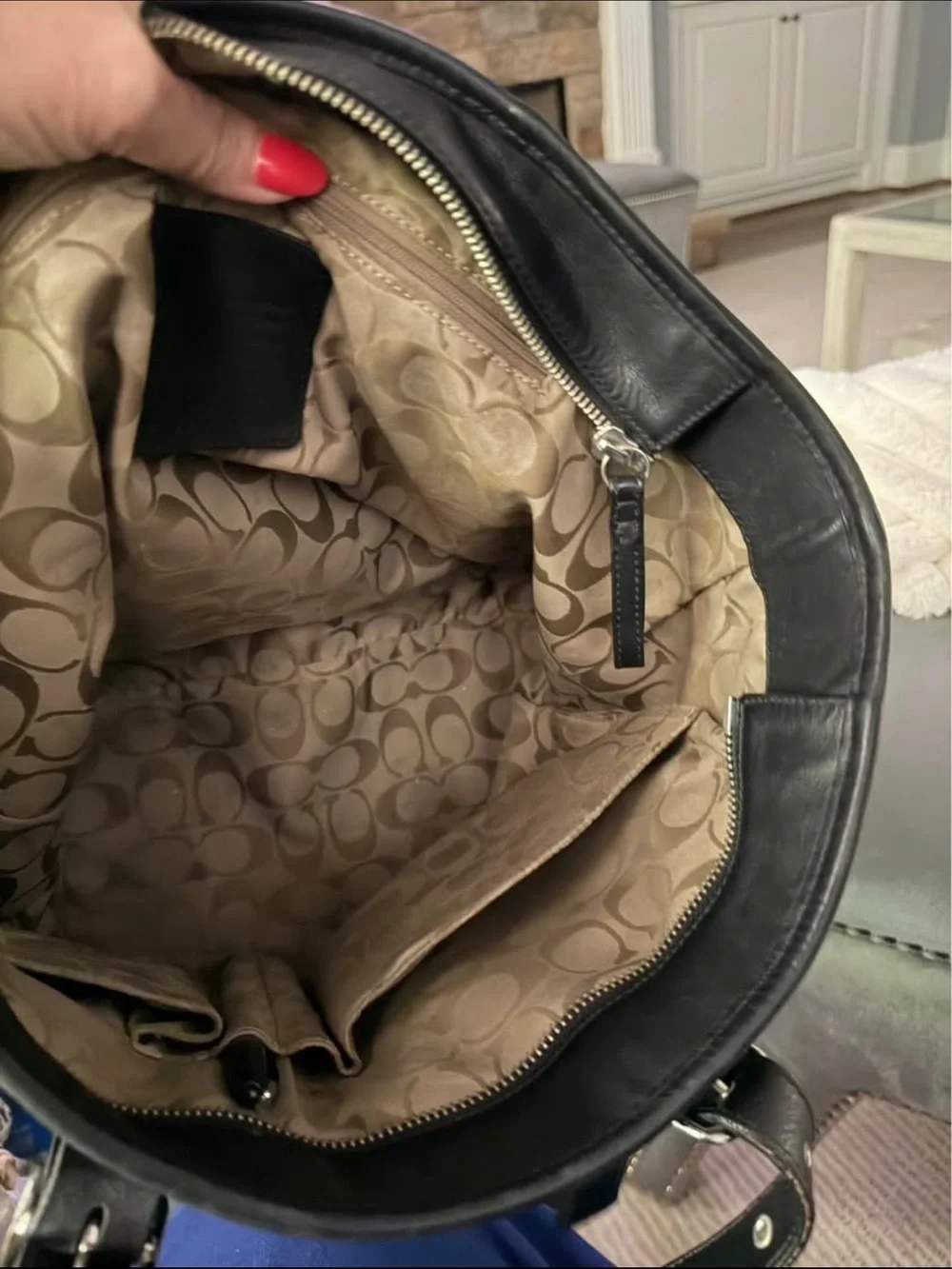 Coach Black Leather Tote